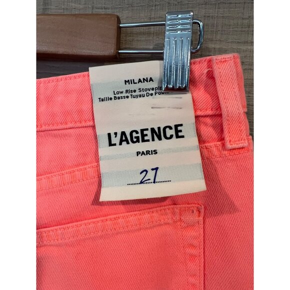 NEW L'AGENCE Milana Low-Rise Stovepipe Pants size 27 - Picture 6 of 9